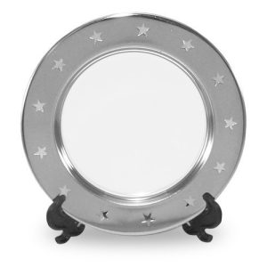 Ümmargune metallist taldrik 15 cm